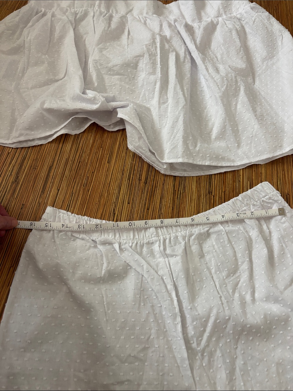 White Swiss Dot Sleeveless Babydoll pajama set - Picture 8 of 10